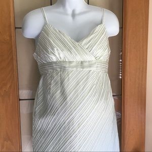 NWT Motherhood Maternity dress M sage green and white stripes